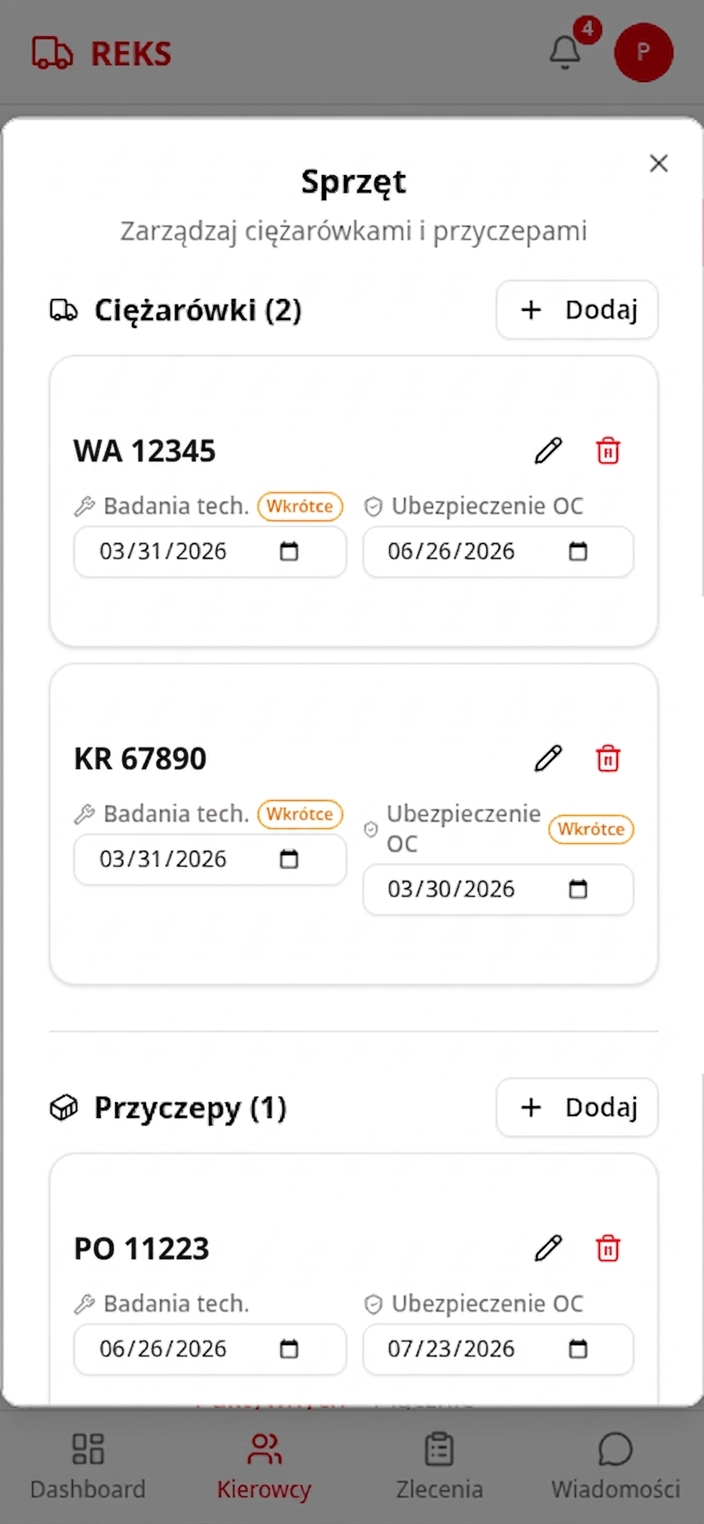 Flota equipment — mobile